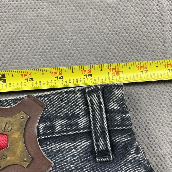 VTG Paco Jeans Mens 32x27 Black Denim Embroidered Baggy‎ Fit Y2K Hip Hop Skate - Picture 9 of 13